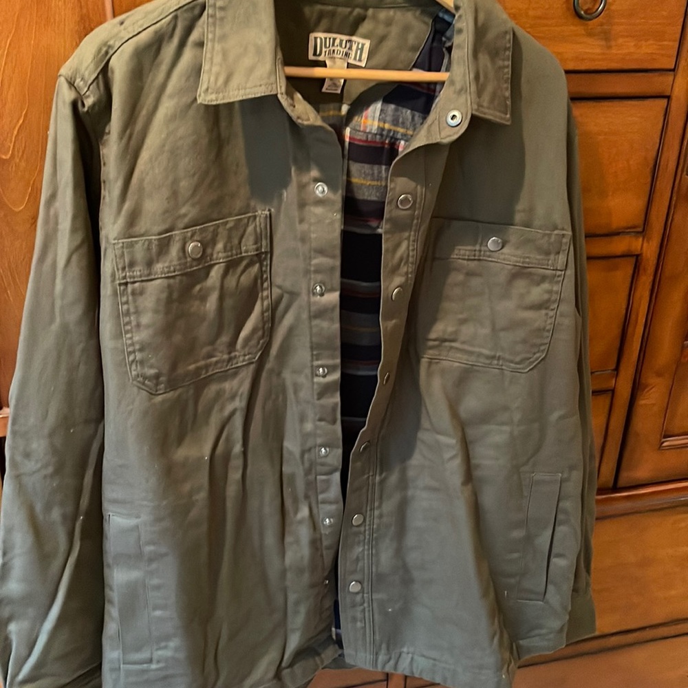 Mens DULUTH Trading fire hose fleece lined work jacket NEW without tags